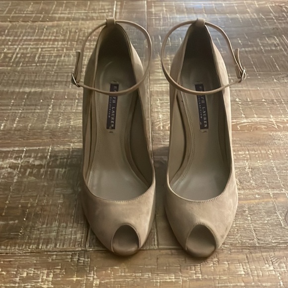 Ralph Lauren Collection Purple Label anklestrap wedges 9B …NIB - Picture 2 of 4